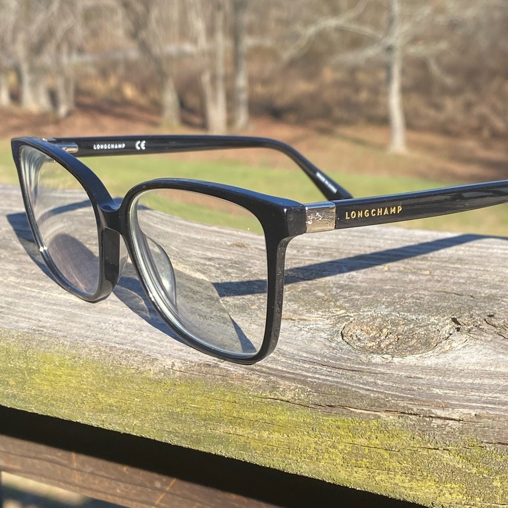 Longchamp Black Rectangular Women's Eyeglasses LO2658 001